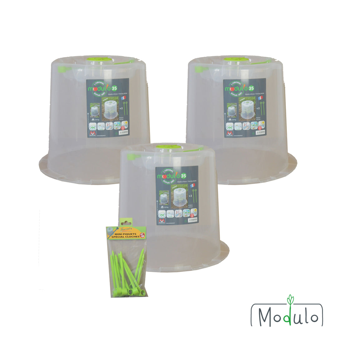 Lot de 3 cloches Modul'o 35