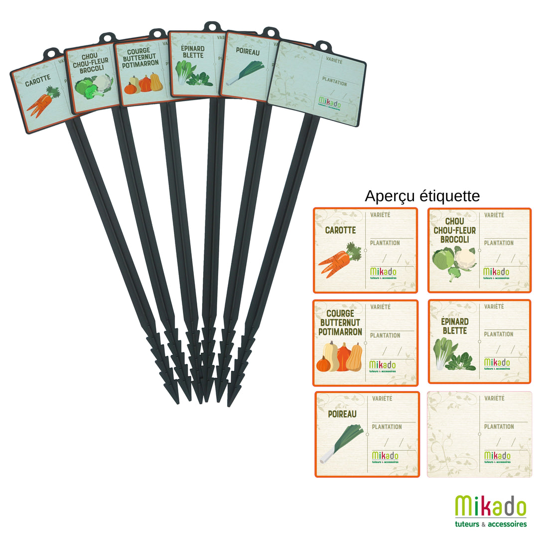 Etiquettes pour plantes
