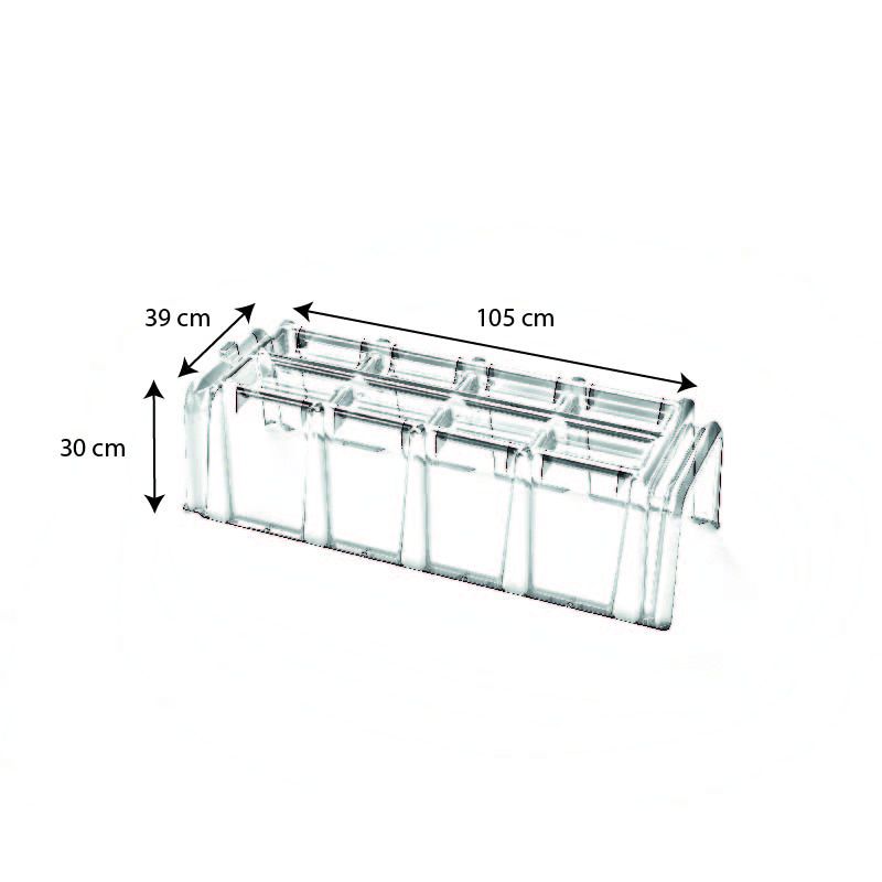 Lot de 3 tunnels Modul'o 40 + 2 embouts + 10 piquets